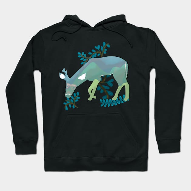 Deer artwork Hoodie by Antiope